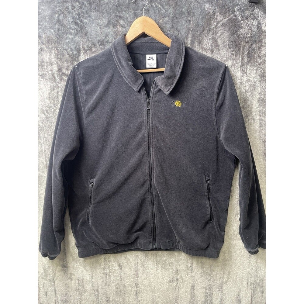 Nike‎ SB Skateboarding Gray Mens XL Embroidered Logo Zip Up Jacket Zip Pockets